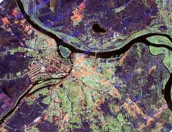 Снимок Белграда со спутника